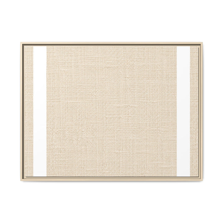 Woven Art Sage &amp; Cream Framed Canvas Wall Art