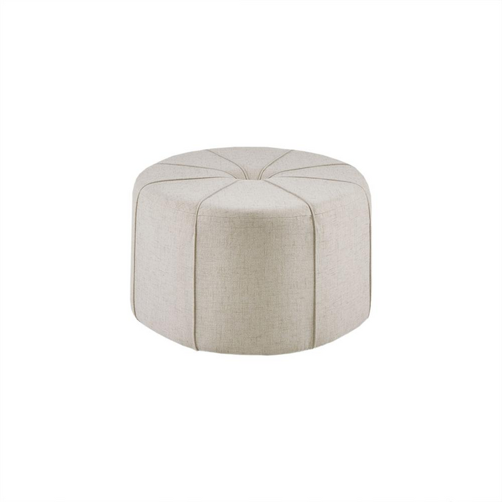 Boho Aesthetic Brown Modern Luxury Oval Ottoman Bench | Biophilic Design Airbnb Decor Furniture 