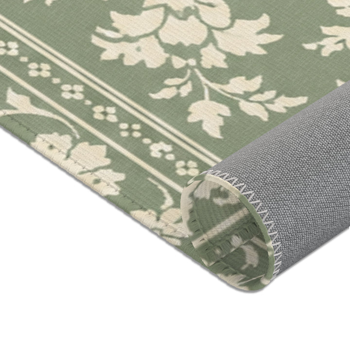 Buy farmhouse furniture Decorative Cream &amp; Sage Area Rug By. Artisan Blooms - Modern Cottage Farmhouse Furniture