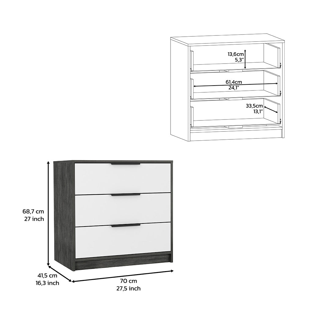 Boho Aesthetic Egeo 3 Drawers Dresser, Superior Top | Biophilic Design Airbnb Decor Furniture 