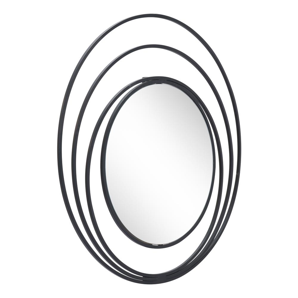 Boho Aesthetic Luna Round Mirror Black | Biophilic Design Airbnb Decor Furniture 