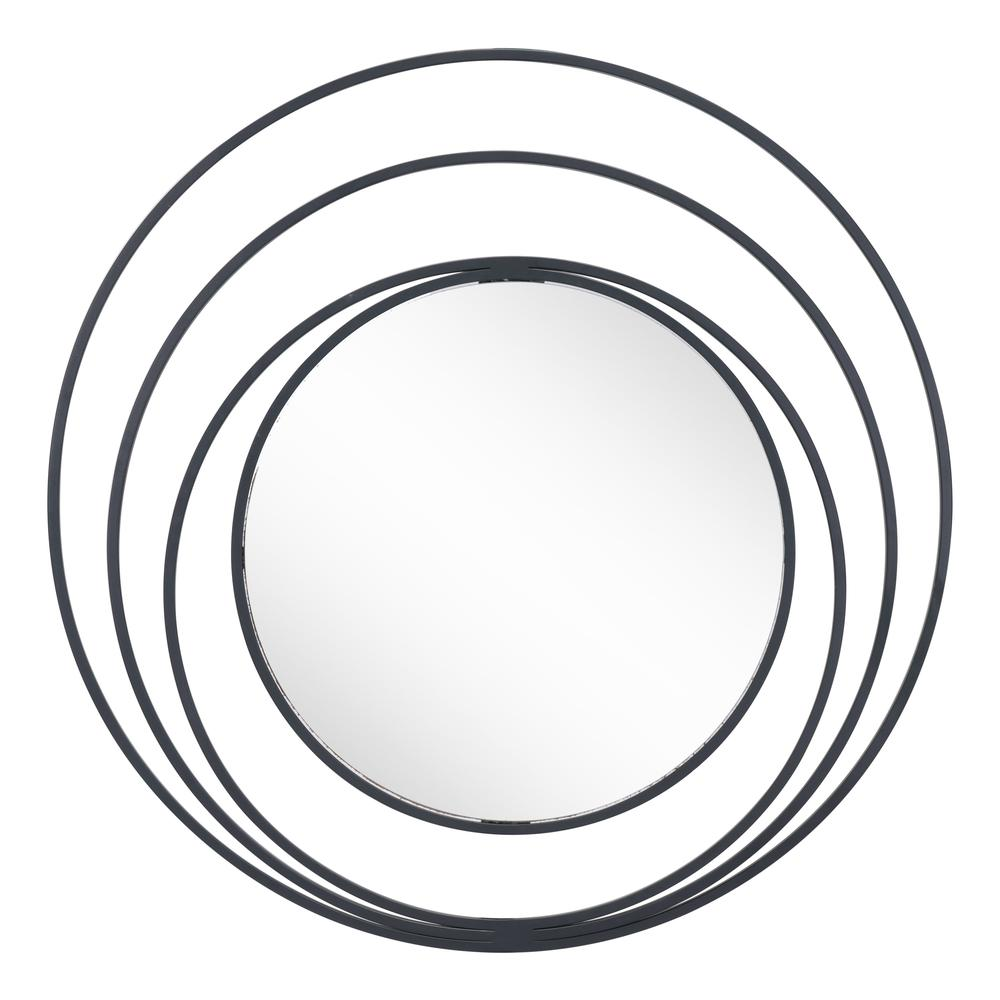 Boho Aesthetic Luna Round Mirror Black | Biophilic Design Airbnb Decor Furniture 