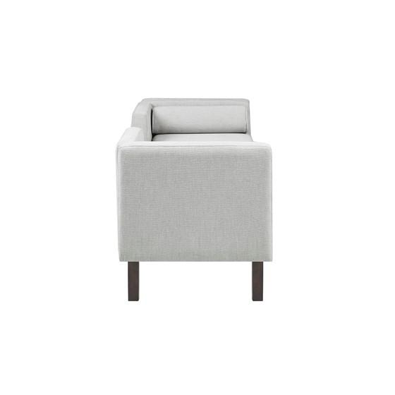 Boho Aesthetic Bradford | Luxury Modern White Accent Upholstered Bench Seat | Biophilic Design Airbnb Decor Furniture 