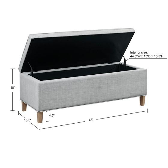 Boho Aesthetic Caymus | Modern Luxury Upholstered Storage Bench | Biophilic Design Airbnb Decor Furniture 