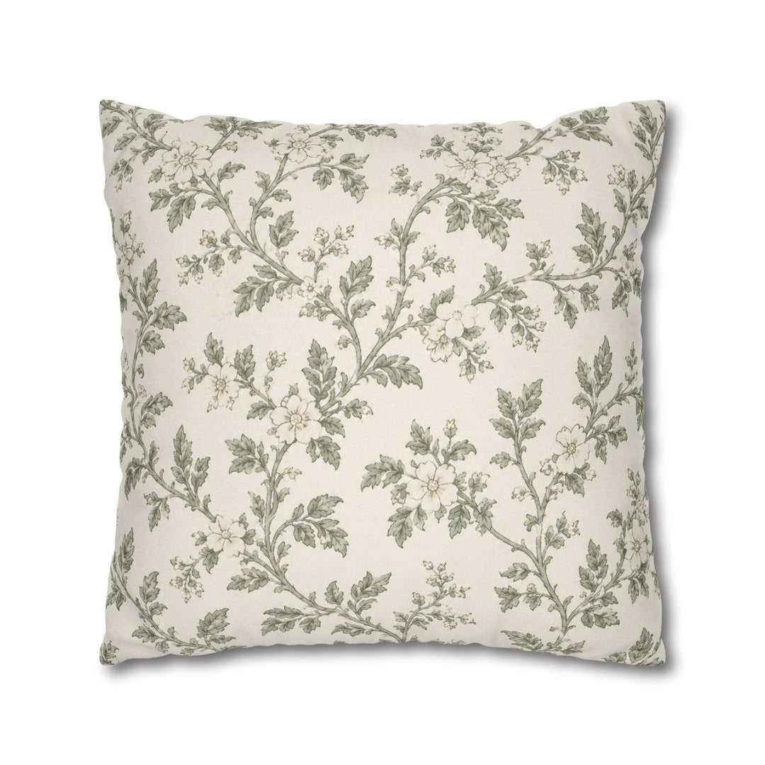 Cream &amp; Sage Floral Pillowcase By. Artisan Blooms