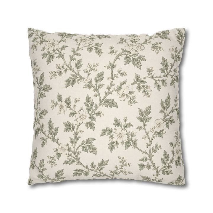 Cream &amp; Sage Floral Pillowcase By. Artisan Blooms