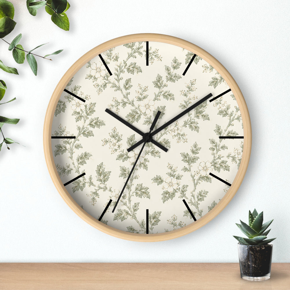 Buy farmhouse furniture Sage & Cream Linen Wall Clock By. Artisan & Blooms - Modern Cottage Farmhouse Furniture