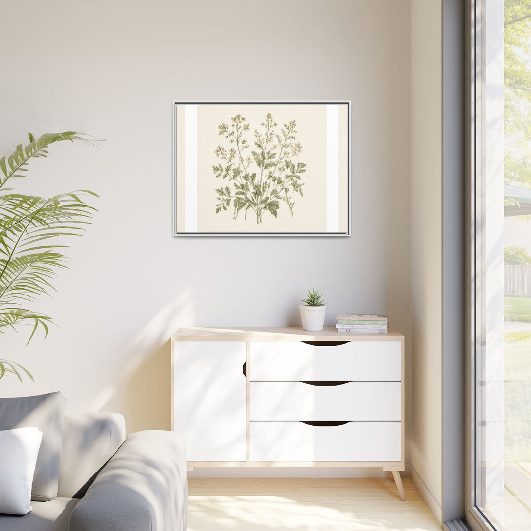Sage &amp; Cream Framed Canvas Wall Art