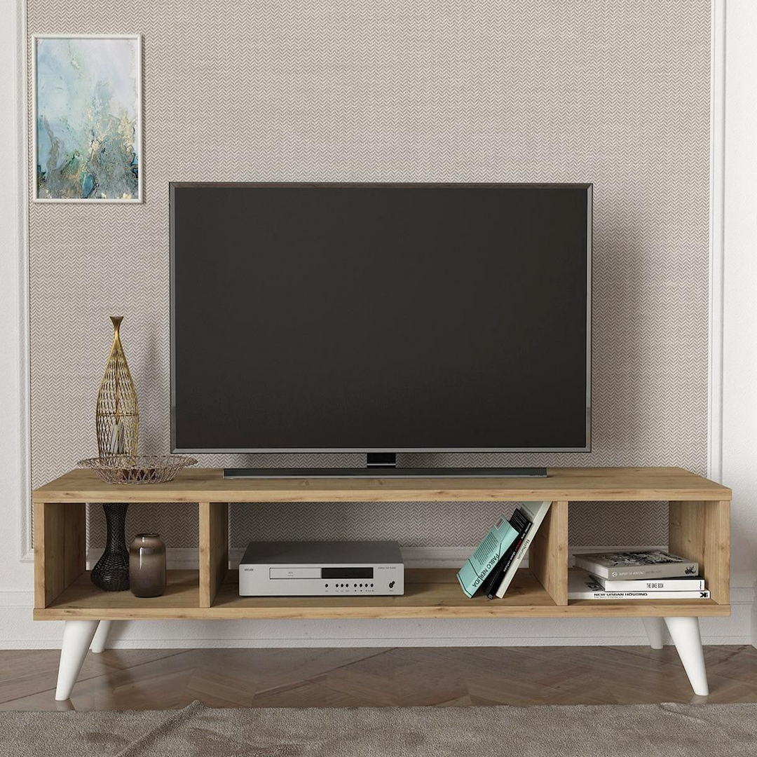 Boho Aesthetic TV Stand GRAZIE Natur | Biophilic Design Airbnb Decor Furniture 