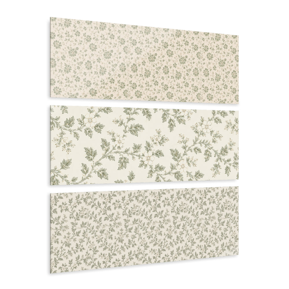 Buy farmhouse furniture (3pc) Sage & Cream Luxury Acrylic Print By. Artisan Blooms - Modern Cottage Farmhouse Furniture