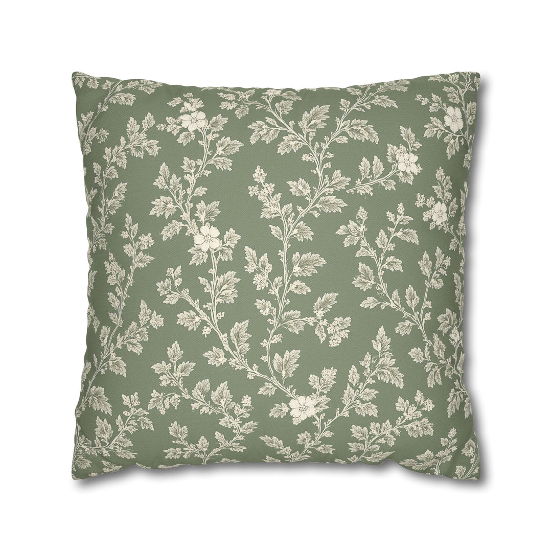 Buy farmhouse furniture Clover Hill - Cream &amp; Sage Floral Pillowcase By. Artisan Blooms - Modern Cottage Farmhouse Furniture