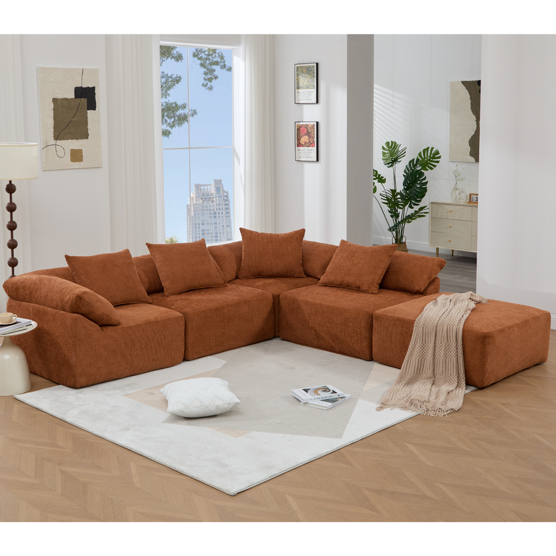 Buy farmhouse furniture The Harvest House | Modern Farmhouse Crimson L Shaped Modular Sectional Sofa - Modern Cottage Farmhouse Furniture