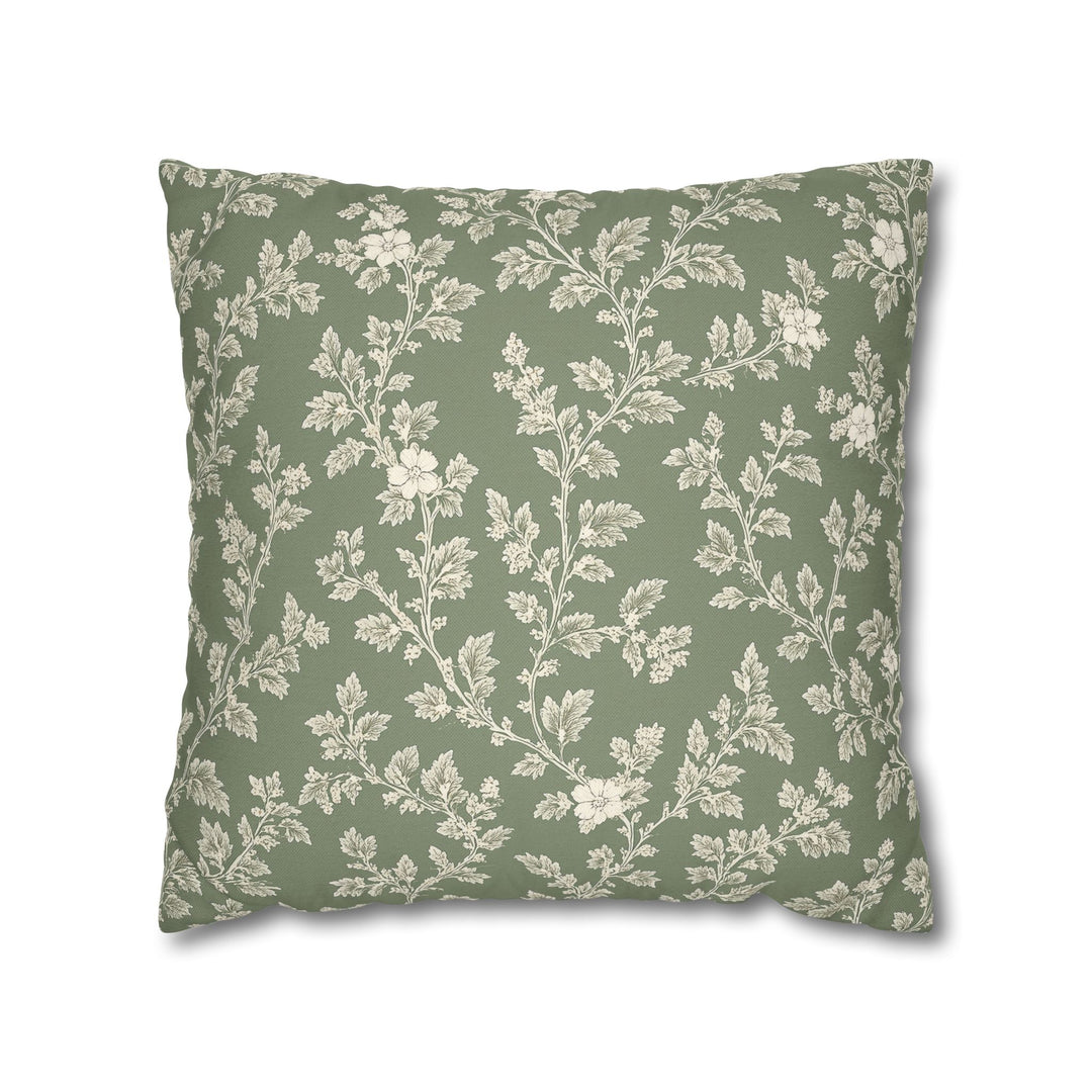 Buy farmhouse furniture Clover Hill - Cream &amp; Sage Floral Pillowcase By. Artisan Blooms - Modern Cottage Farmhouse Furniture