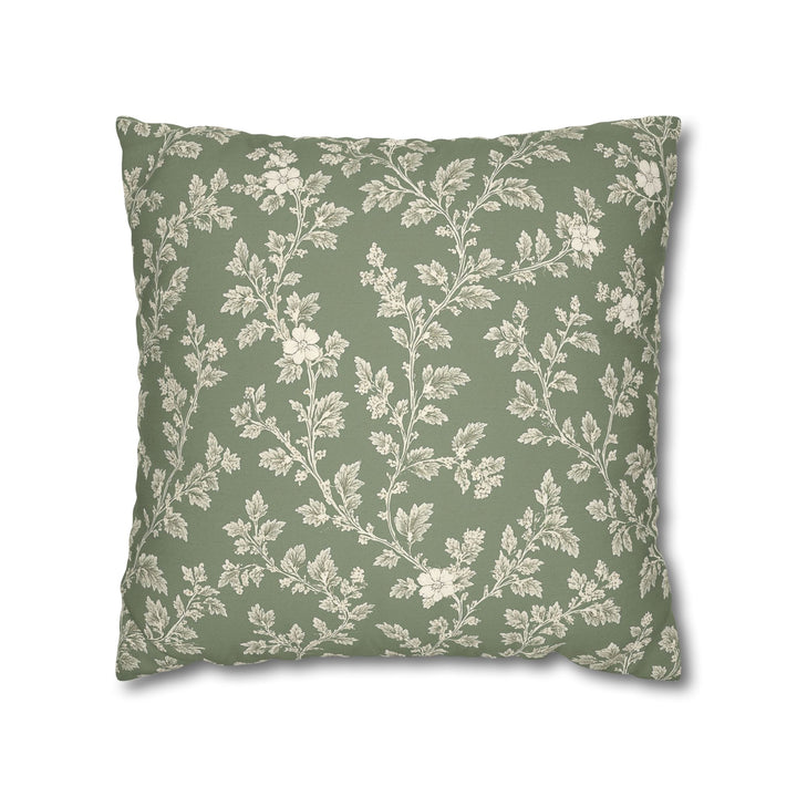 Buy farmhouse furniture Clover Hill - Cream &amp; Sage Floral Pillowcase By. Artisan Blooms - Modern Cottage Farmhouse Furniture