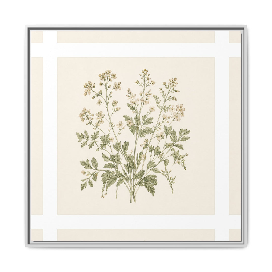 Sage &amp; Cream Framed Canvas Wall Art