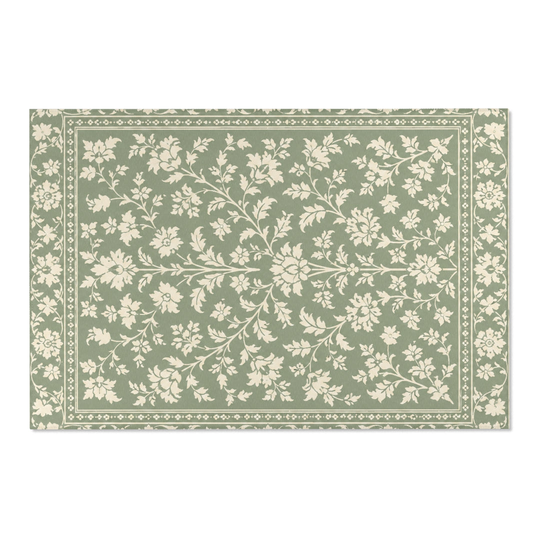 Buy farmhouse furniture Decorative Cream &amp; Sage Area Rug By. Artisan Blooms - Modern Cottage Farmhouse Furniture