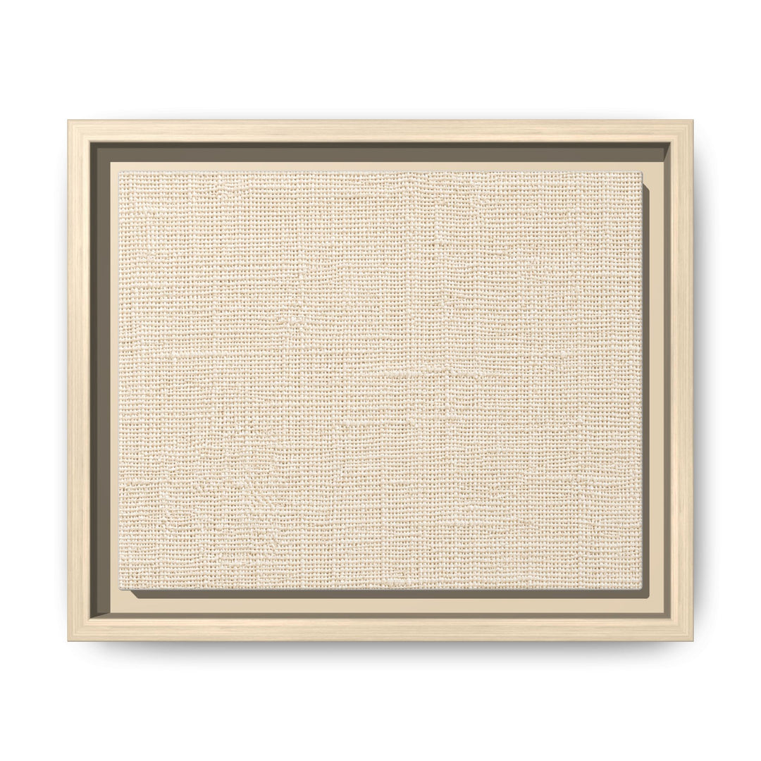 Woven Art Sage &amp; Cream Framed Canvas Wall Art