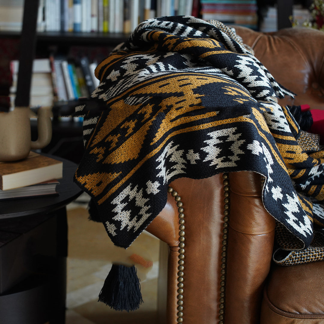 Buy farmhouse furniture Boho Farmhouse Soft Throw Blanket - Modern Cottage Farmhouse Furniture