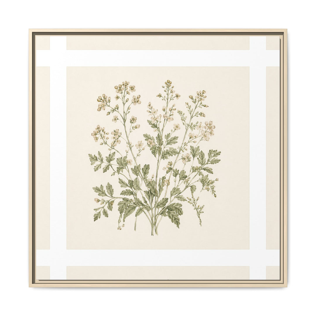 Sage &amp; Cream Framed Canvas Wall Art