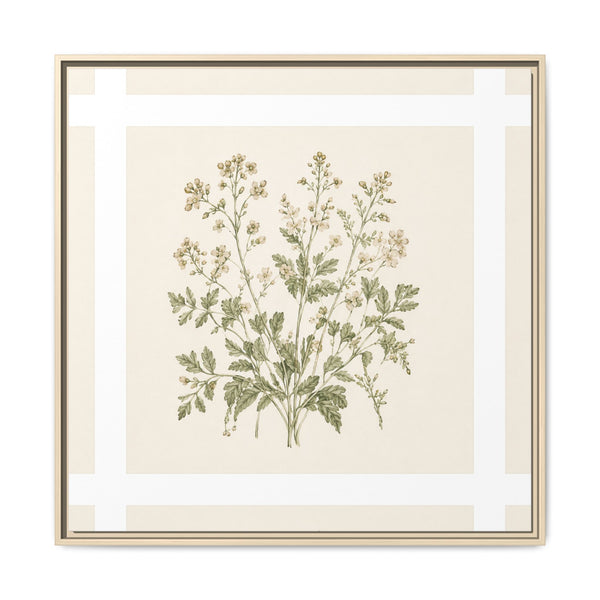 Sage & Cream Framed Canvas Wall Art