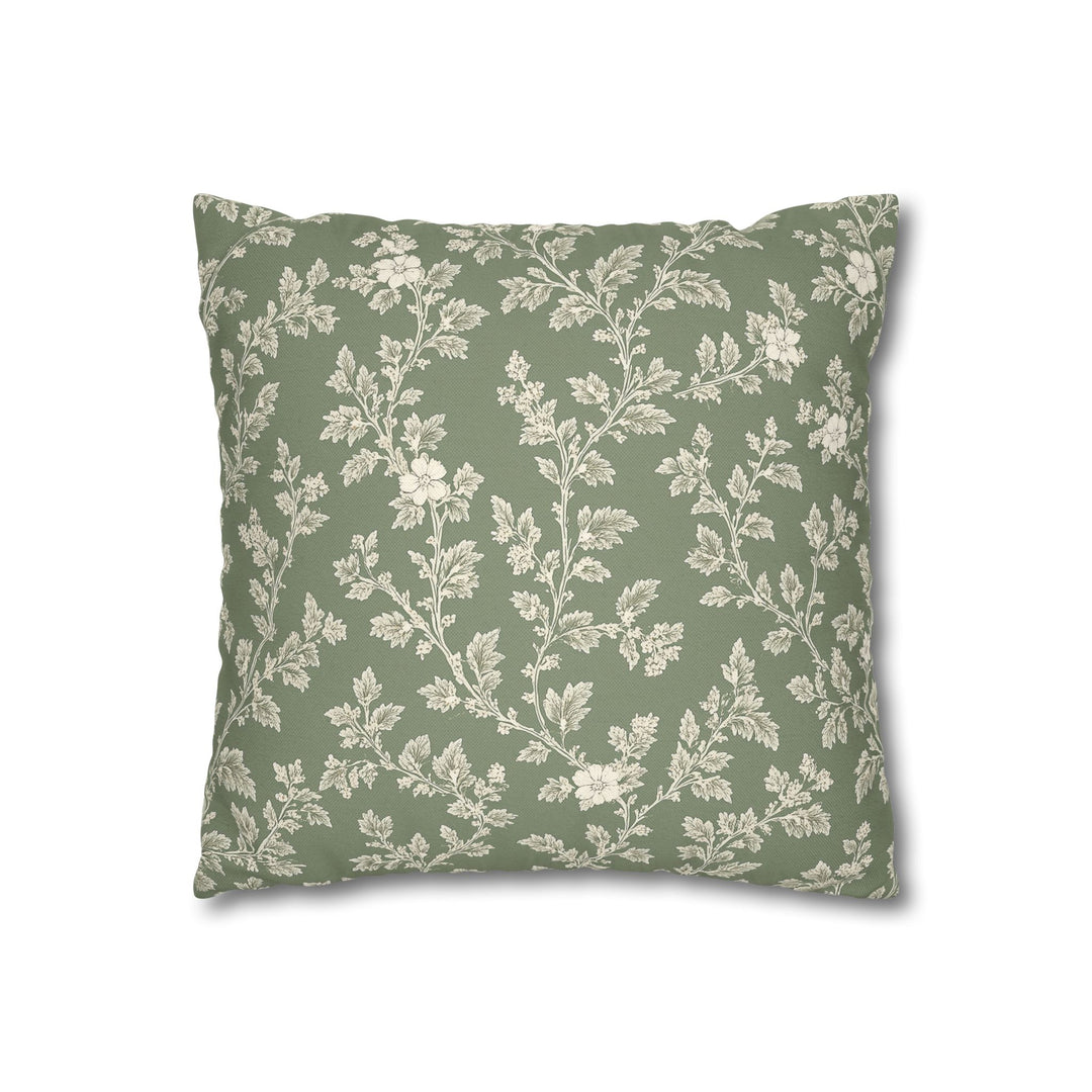 Buy farmhouse furniture Clover Hill - Cream &amp; Sage Floral Pillowcase By. Artisan Blooms - Modern Cottage Farmhouse Furniture