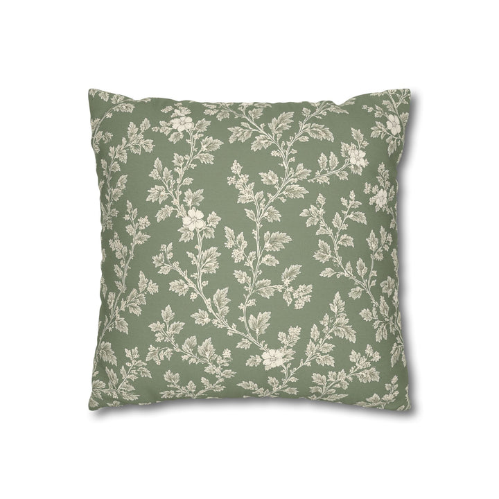 Buy farmhouse furniture Clover Hill - Cream &amp; Sage Floral Pillowcase By. Artisan Blooms - Modern Cottage Farmhouse Furniture