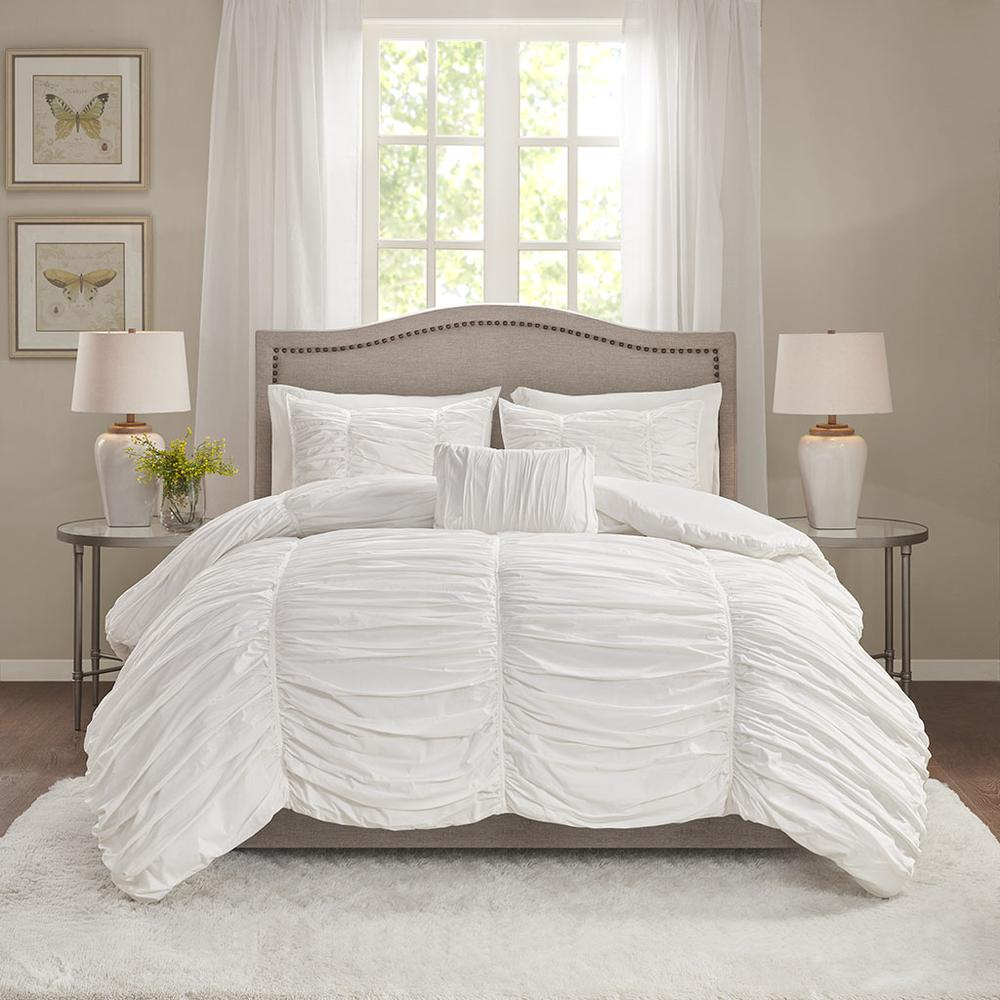 Boho Aesthetic Grand Est ・Twin Textured Cotton Percale Comforter Set | Biophilic Design Airbnb Decor Furniture 