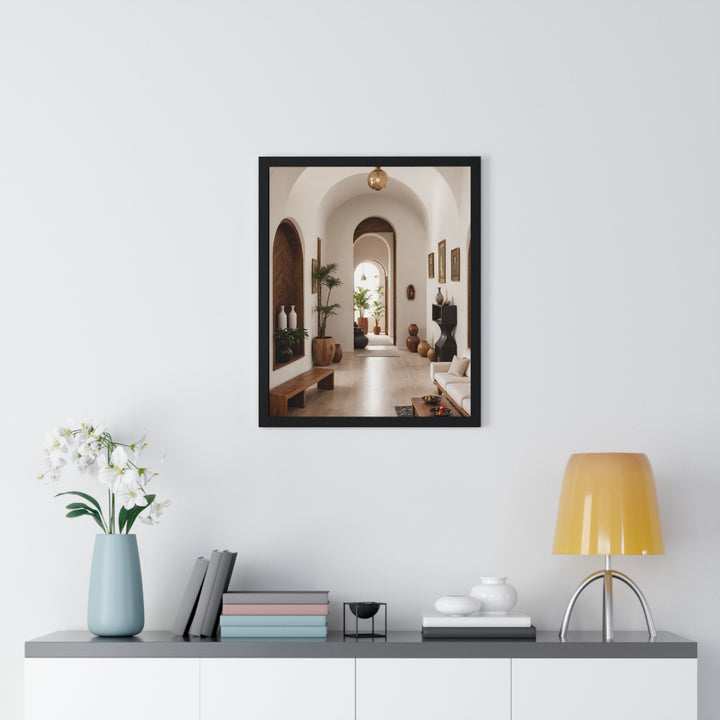 Boho Aesthetic Saahir | Matte or Satin Vertical Framed Poster - Curated By Artisan & Blooms | Biophilic Design Airbnb Decor Furniture 