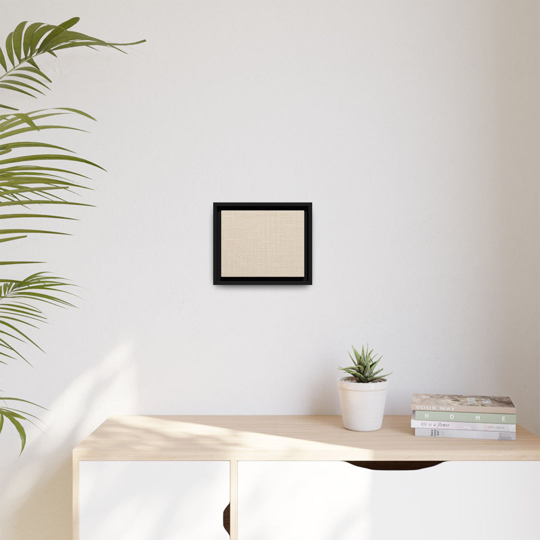 Woven Art Sage &amp; Cream Framed Canvas Wall Art