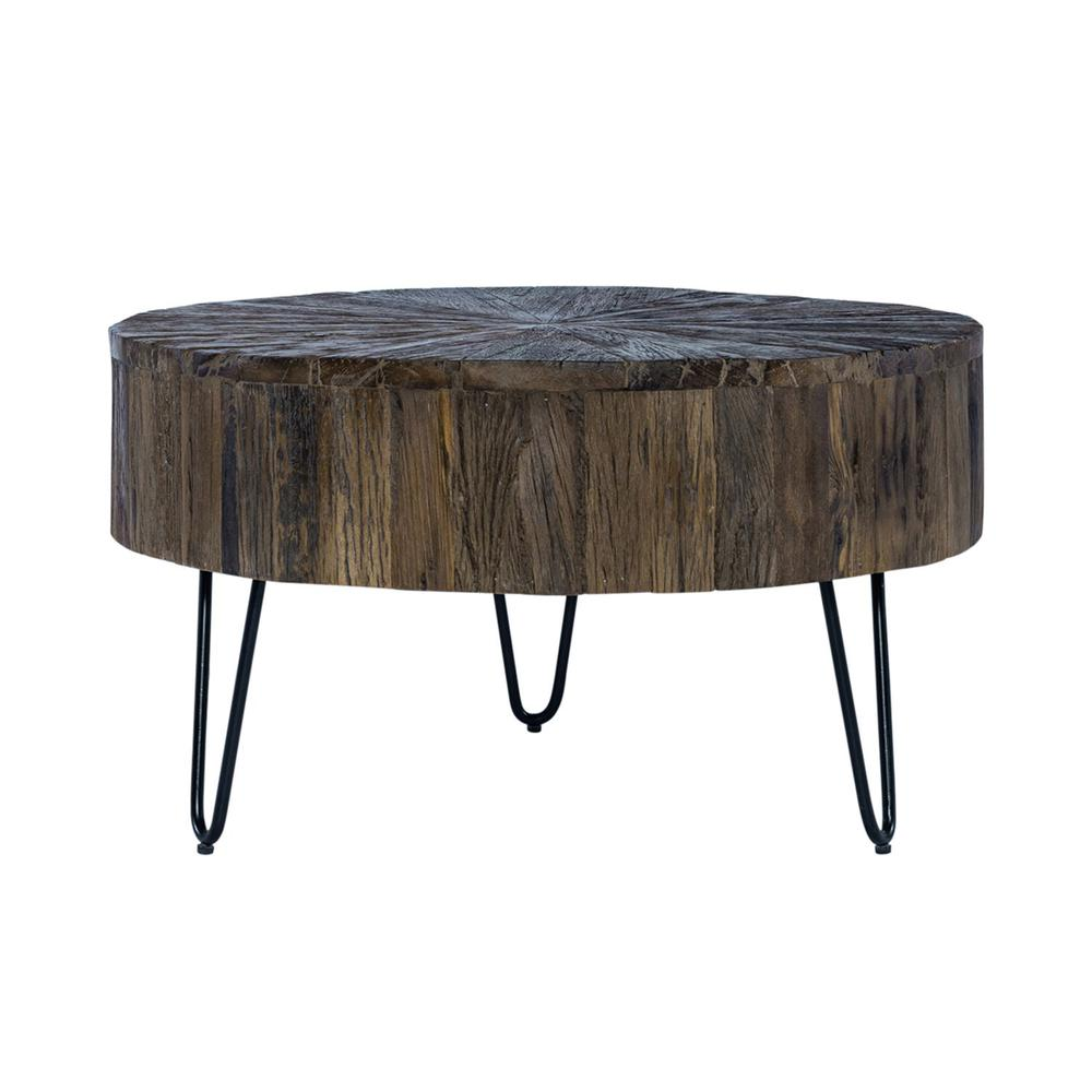 Boho Aesthetic Canyon Accent Table, W30 x D30 x H17, Brown | Biophilic Design Airbnb Decor Furniture 