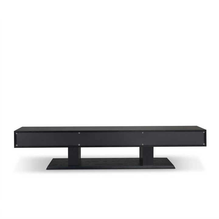 Boho Aesthetic Follian TV Stand, Black | Biophilic Design Airbnb Decor Furniture 