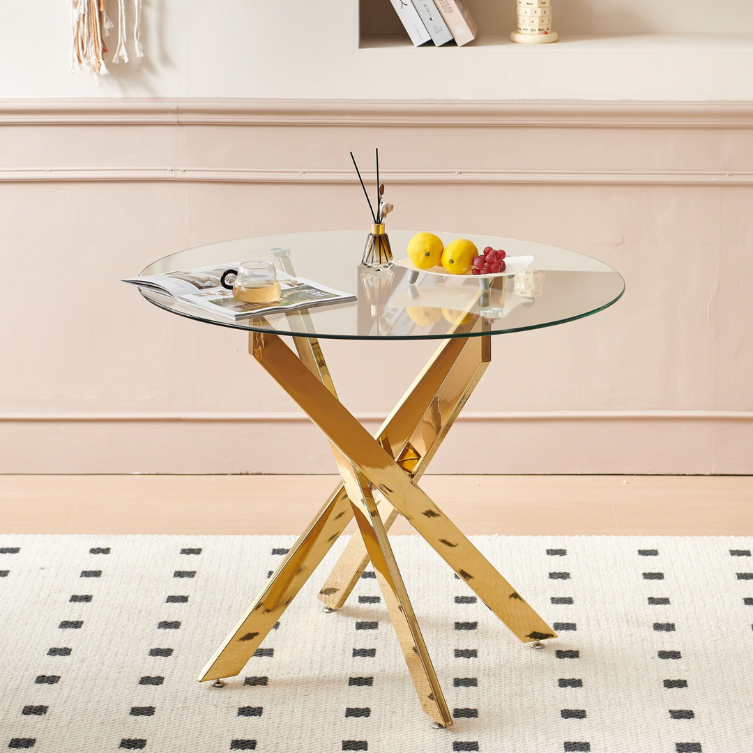 3pieces Metal Emerald Contemporary dining set - Mediterranean Italian Contemporary Home Decor Furniture