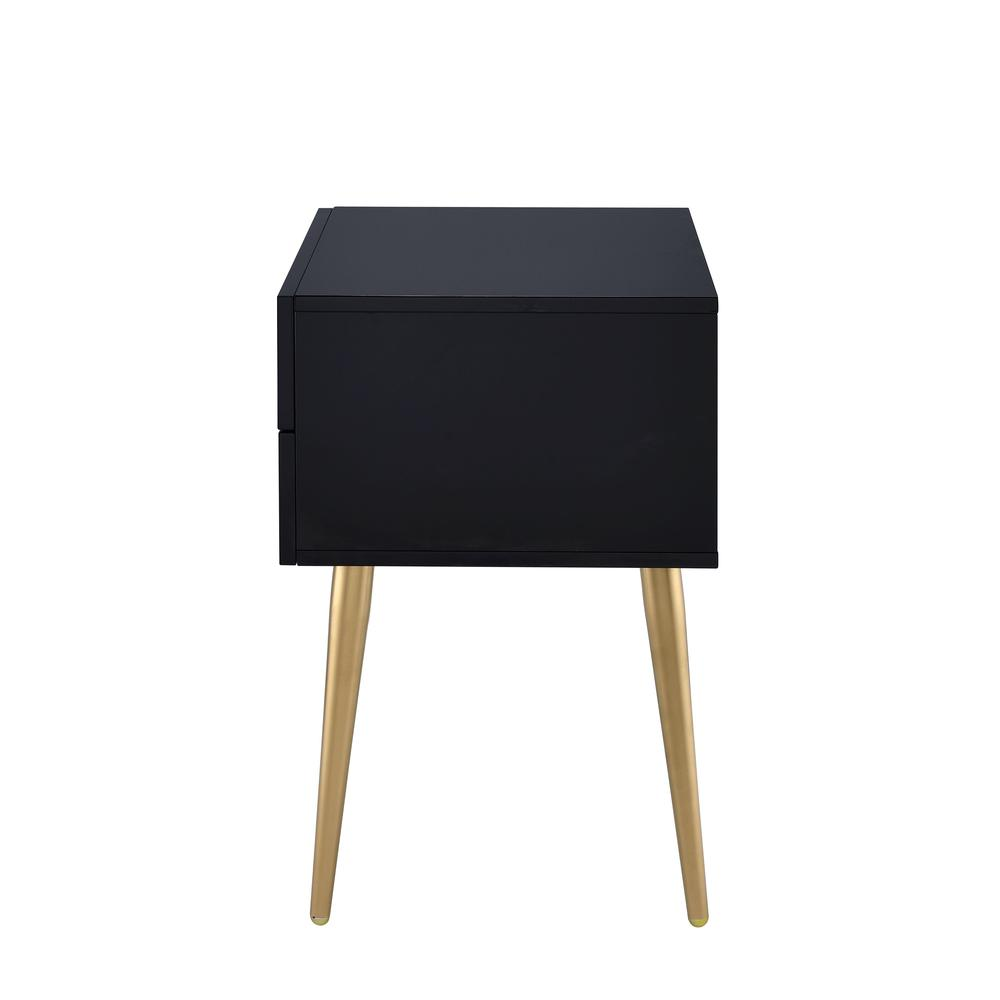 Boho Aesthetic Denvor End Table, White & Gold | Biophilic Design Airbnb Decor Furniture 