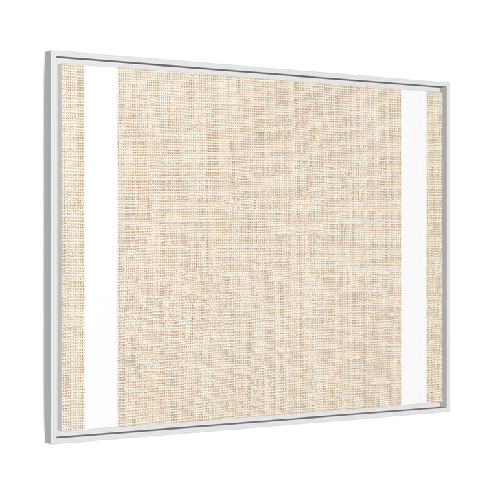Woven Art Sage &amp; Cream Framed Canvas Wall Art