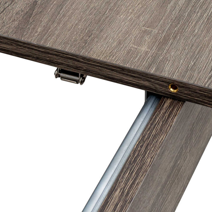 Large Oak Contemporary Wooden Extendable Dining Table - Mediterranean Italian Contemporary Home Decor Furniture