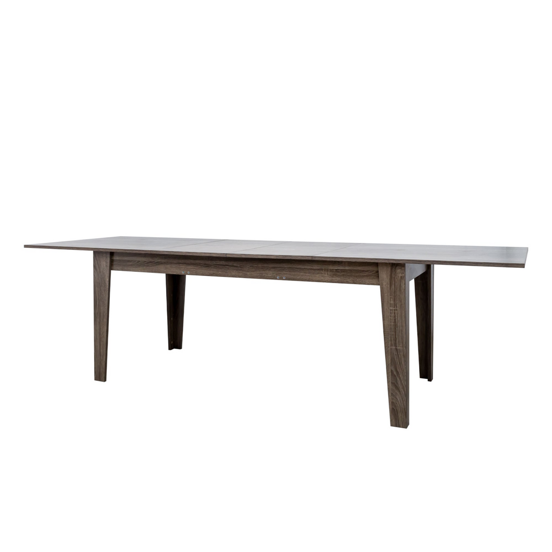 Large Oak Contemporary Wooden Extendable Dining Table - Mediterranean Italian Contemporary Home Decor Furniture