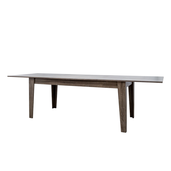 Large Oak Contemporary Wooden Extendable Dining Table - Mediterranean Italian Contemporary Home Decor Furniture