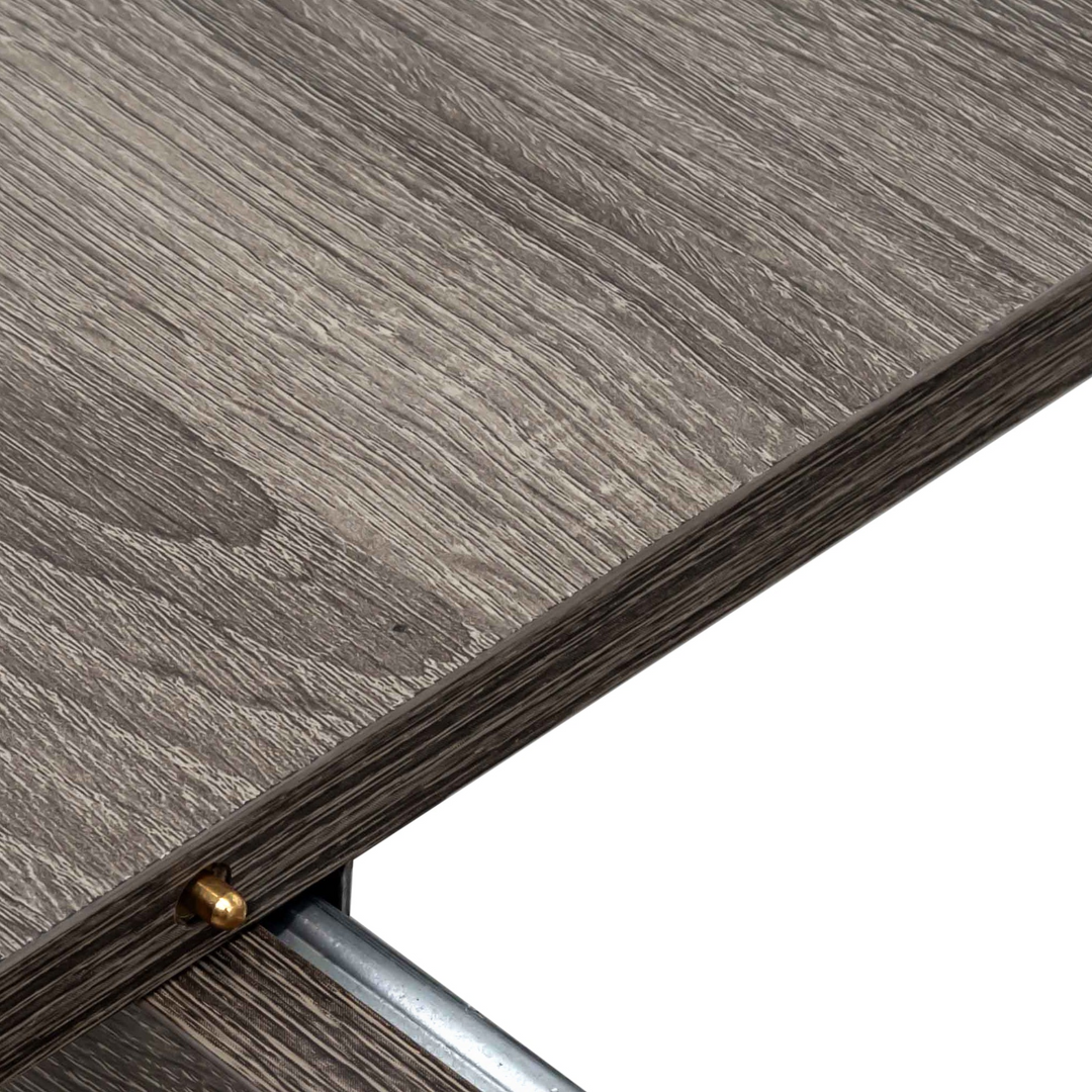 Large Oak Contemporary Wooden Extendable Dining Table - Mediterranean Italian Contemporary Home Decor Furniture