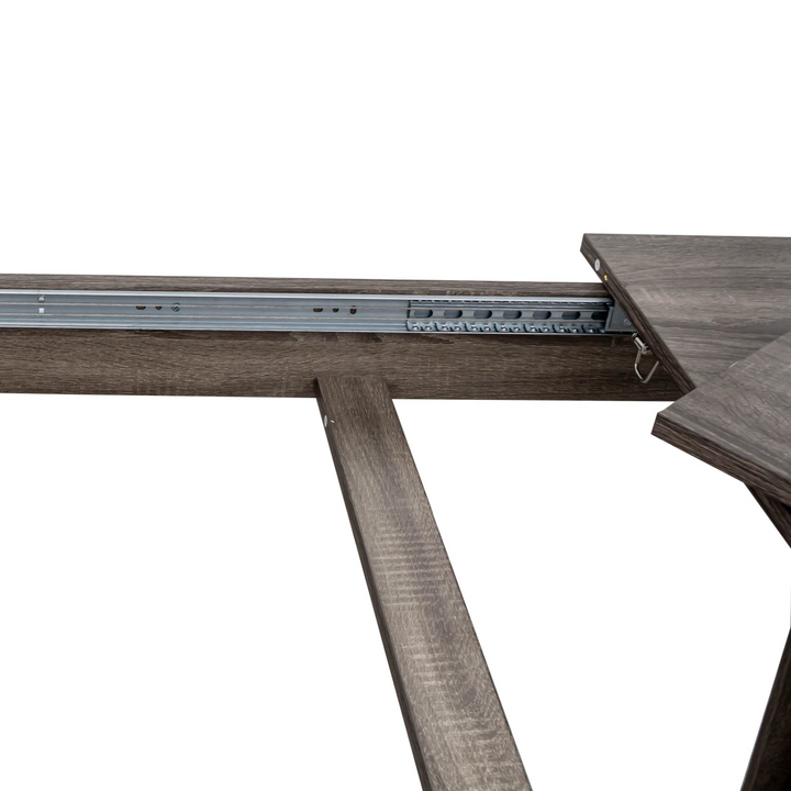 Large Oak Contemporary Wooden Extendable Dining Table - Mediterranean Italian Contemporary Home Decor Furniture