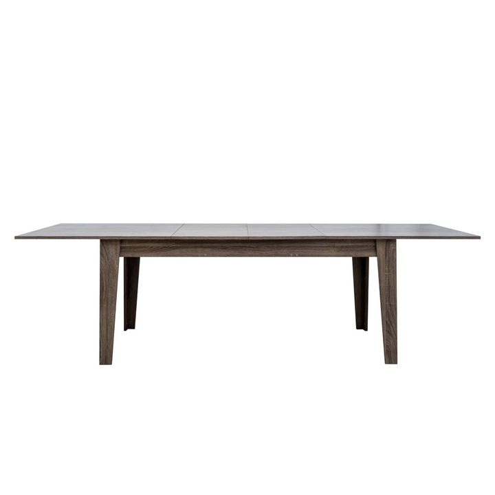 Large Oak Contemporary Wooden Extendable Dining Table - Mediterranean Italian Contemporary Home Decor Furniture