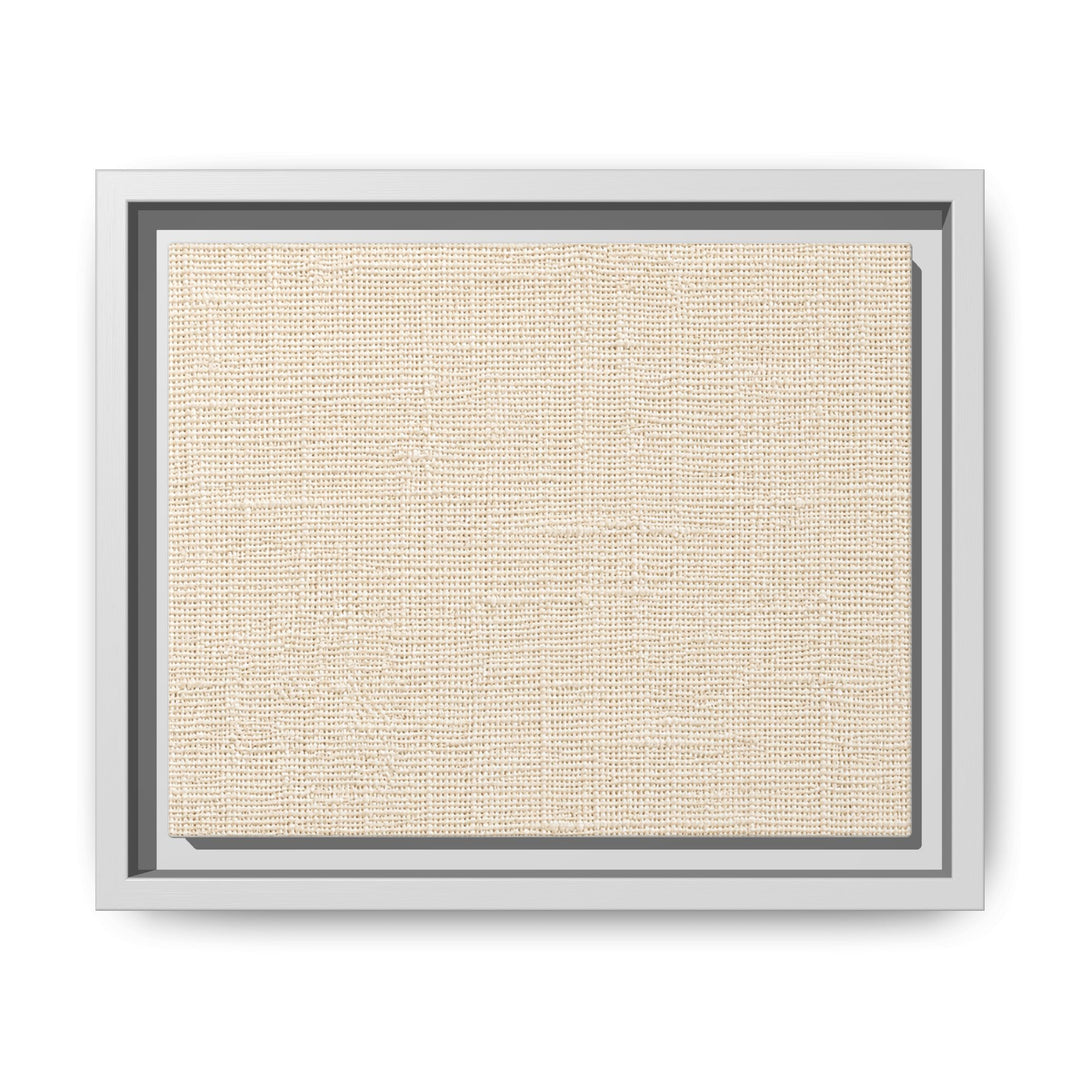 Woven Art Sage &amp; Cream Framed Canvas Wall Art