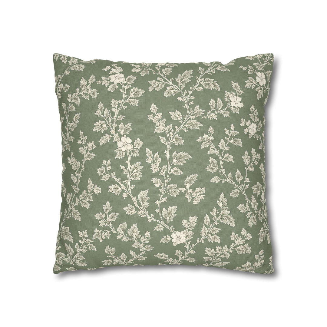 Buy farmhouse furniture Clover Hill - Cream &amp; Sage Floral Pillowcase By. Artisan Blooms - Modern Cottage Farmhouse Furniture