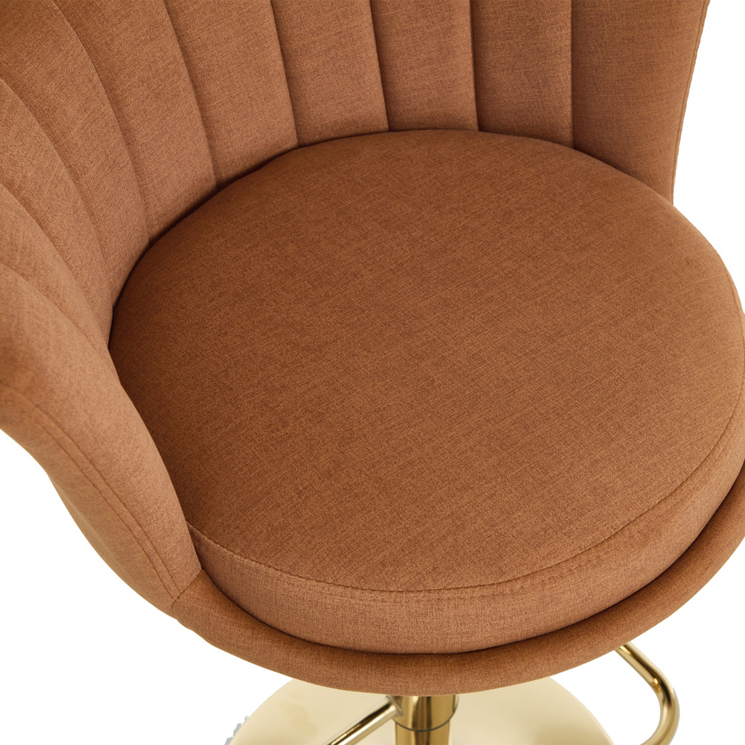 Villa Aurelia Mediterranean Leather Brown Bar Stools - Mediterranean Italian Contemporary Home Decor Furniture