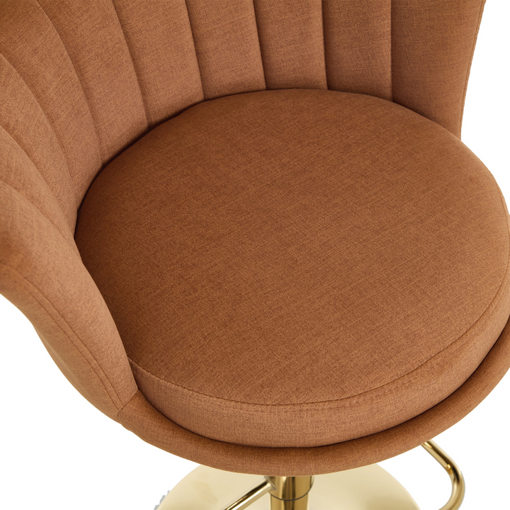 Villa Aurelia Mediterranean Leather Brown Bar Stools - Mediterranean Italian Contemporary Home Decor Furniture