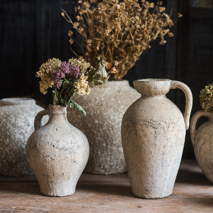 Buy farmhouse furniture Large Brisa Mediterranean Handmade Red Clay Pots - Modern Cottage Farmhouse Furniture