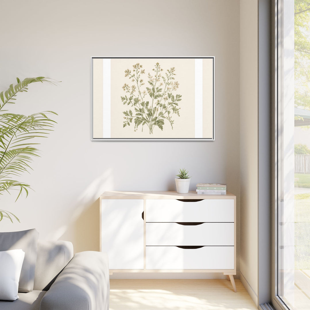 Sage &amp; Cream Framed Canvas Wall Art
