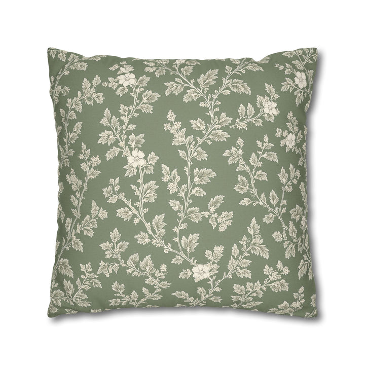 Buy farmhouse furniture Clover Hill - Cream &amp; Sage Floral Pillowcase By. Artisan Blooms - Modern Cottage Farmhouse Furniture