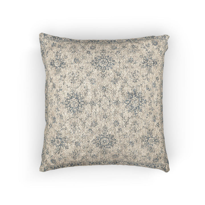 Blue Bell Woven Pillow — Neutral Textured Decorative Throw Pillow for Modern Rustic Home