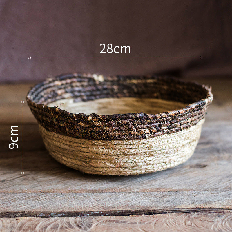 Gallarate | Coastal Italian Natural straw woven soft storage basket - Mediterranean Italian Contemporary Home Decor Furniture