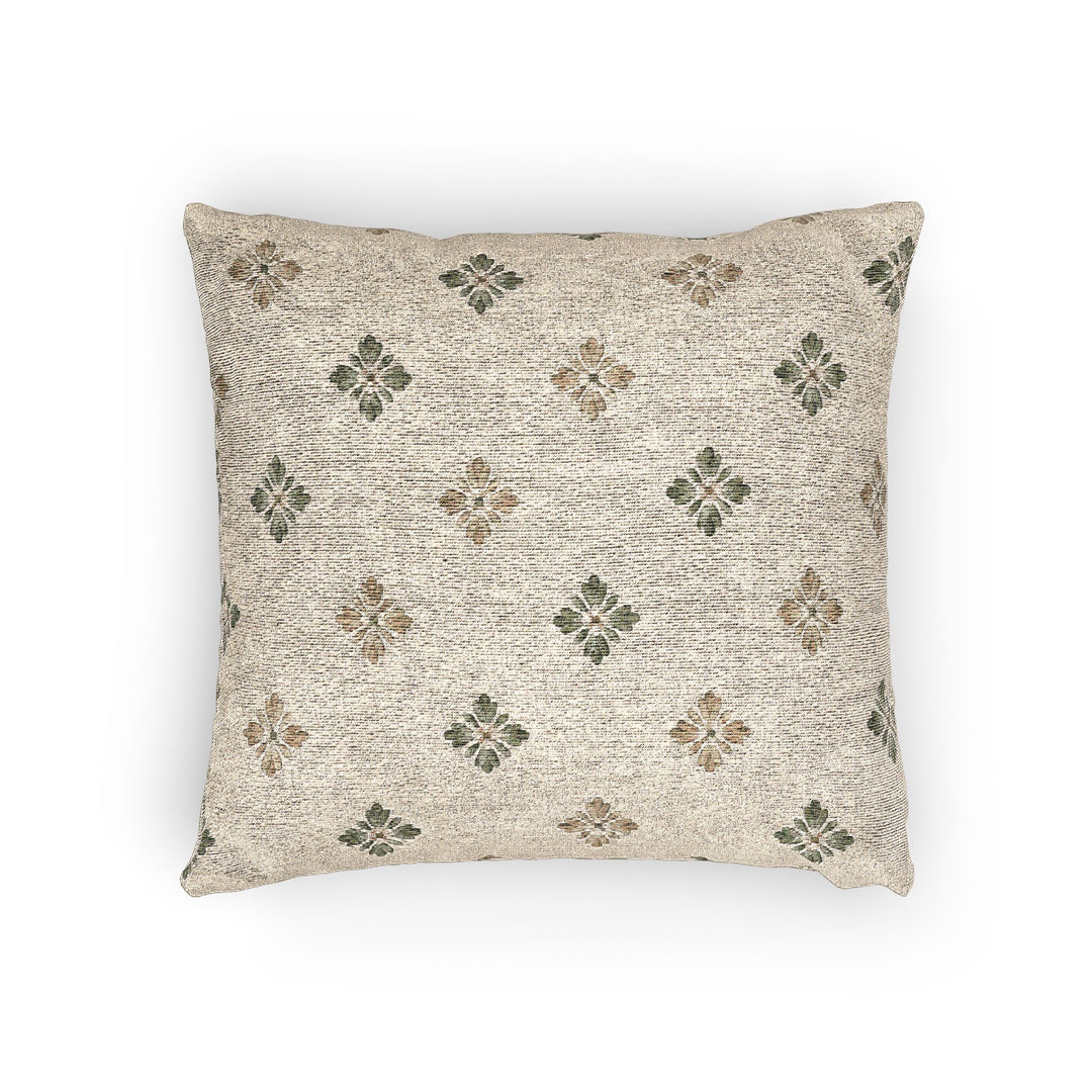 Woven Sage Clover Pillow - By Artisan Blooms